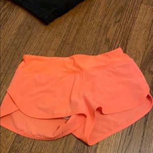 neon lululemon shorts